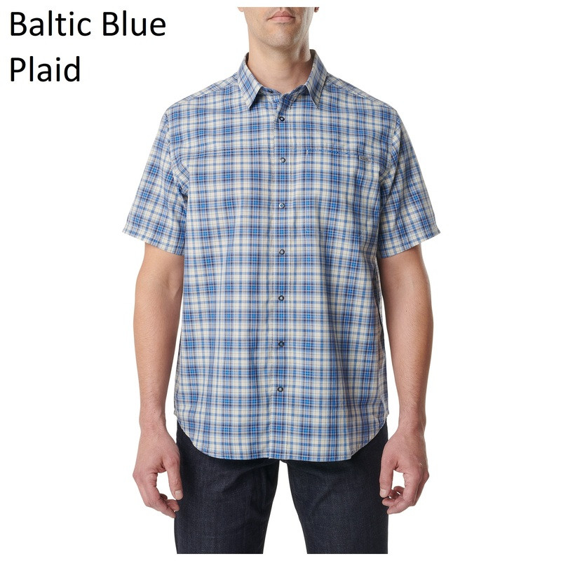 Сорочка 5.11 HUNTER PLAID SHORT SLEEVE SHIRT, 71374 Medium, Baltic Blue Plaid