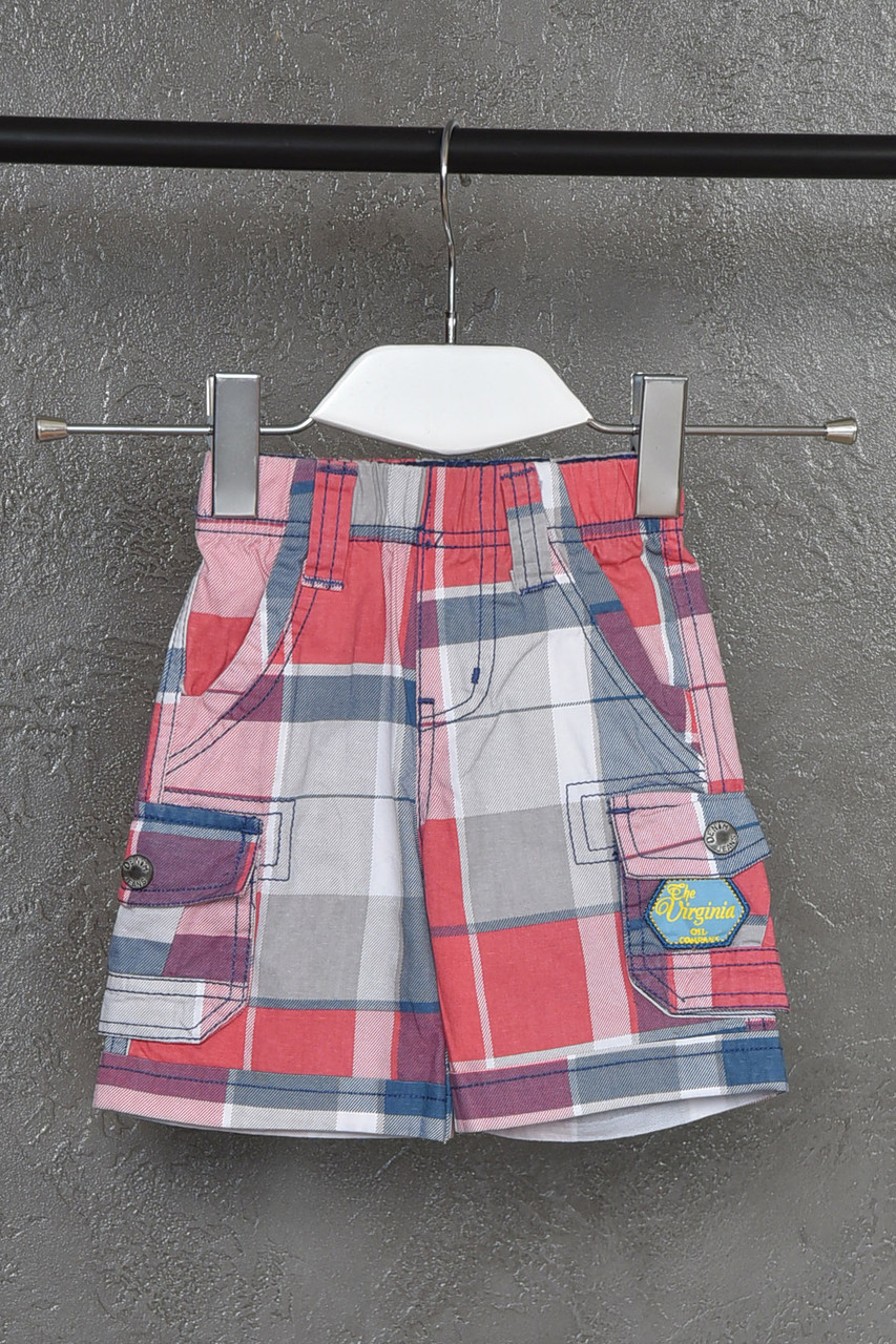 Шорти дитячі для хлопчика в клітинку 161050M, фото 1