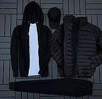 Комплект с курткой (худи на змейке+штаны+футболка+кепка+куртка) Мужской комплект одежды с курткой