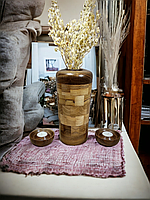 Ваза для сухоцвітів та декору .Горіх