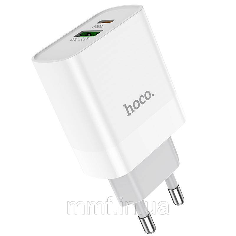 МЗП HOCO C80A Rapido PD20W+QC3.0 charger(EU) / white, фото 1