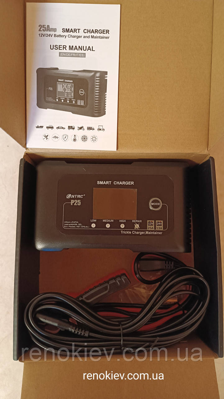 Купити HTRC 12В-24 В 25 А-13A Автомобільний зарядний пристрій РК ...
