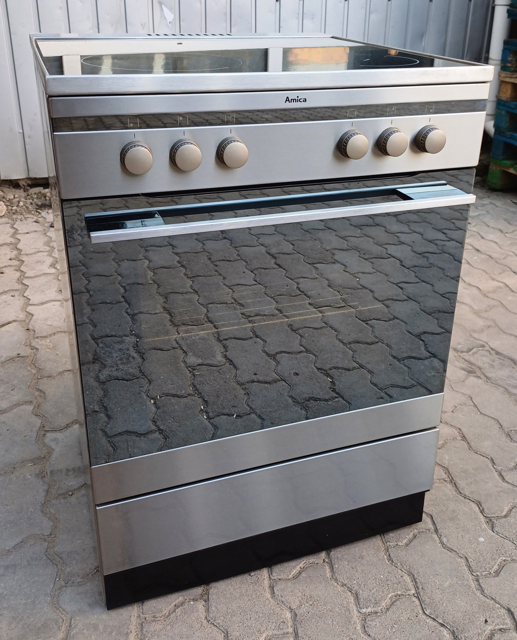 Кухонна електро плита hi-light 60см Amica SHC 11176 нержавіюча сталь, фото 1