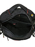 Рюкзак чорний es9609 black спортивний шкільний туристичний сумка для ноутбука 27 л, фото 3