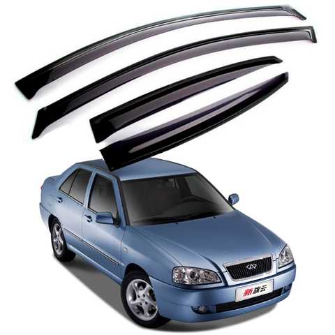 Дефлектори вікон Chery Amulet 2003+ (скотч) AV-Tuning, фото 1