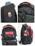 Рюкзак міський чорний es924 black спортивний шкільний туристичний сумка для ноутбука 27 л, фото 6