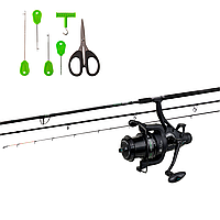 Фидерный набор: Фидер Carp Pro Black Pool 3.9m / 4.2m 140-160g + Катушка Carp Pro Blackpool 7000 с бейтран