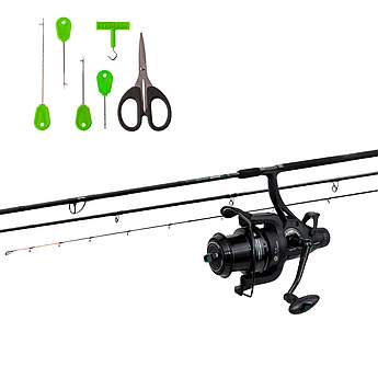 Фідерний набір: Фідер Carp Pro Black Pool 3.9 m / 4.2 m 140-160g + Котушка Carp Pro Blackpool 7000 з бейтран