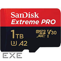 Карта памяти SANDISK Extreme PRO 1TB microSDXC + SD Adapter (SDSQXCD-1T00-GN6MA)