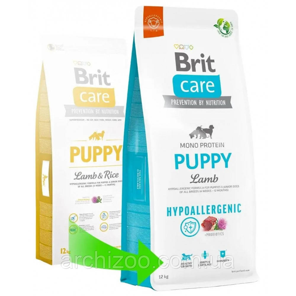 Brit Care Puppy Lamb & Rice 12кг Брит Кеа корм для щенков всех пород с ягненком - фото 2 - id-p1184084253