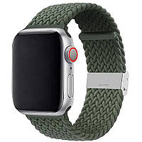 Плетёный нейлоновый ремешок для Apple Watch 42/44/45/49 mm Olive Green