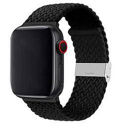 Плетений нейлоновий ремінець для Apple Watch 42/44/45/49 mm Black