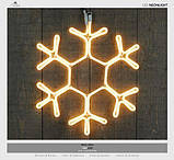 Вулична Неонова Фігура Сніжинка біла 40 см, фото 5