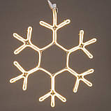 Вулична Неонова Фігура Сніжинка біла 40 см, фото 6