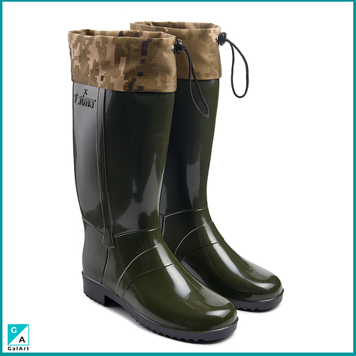 Резиновые сапоги женские стильные высокие,Ботинки сапоги резиновые ...
