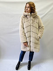 ШУБА З ХУТРА ЕКО НОРКИ