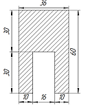 Профіль П-обр. 24х60x2000 мм пінопластовий ПСБ-35., фото 3