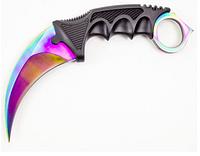 Нож Керамбит радужный клинок Counter Strike