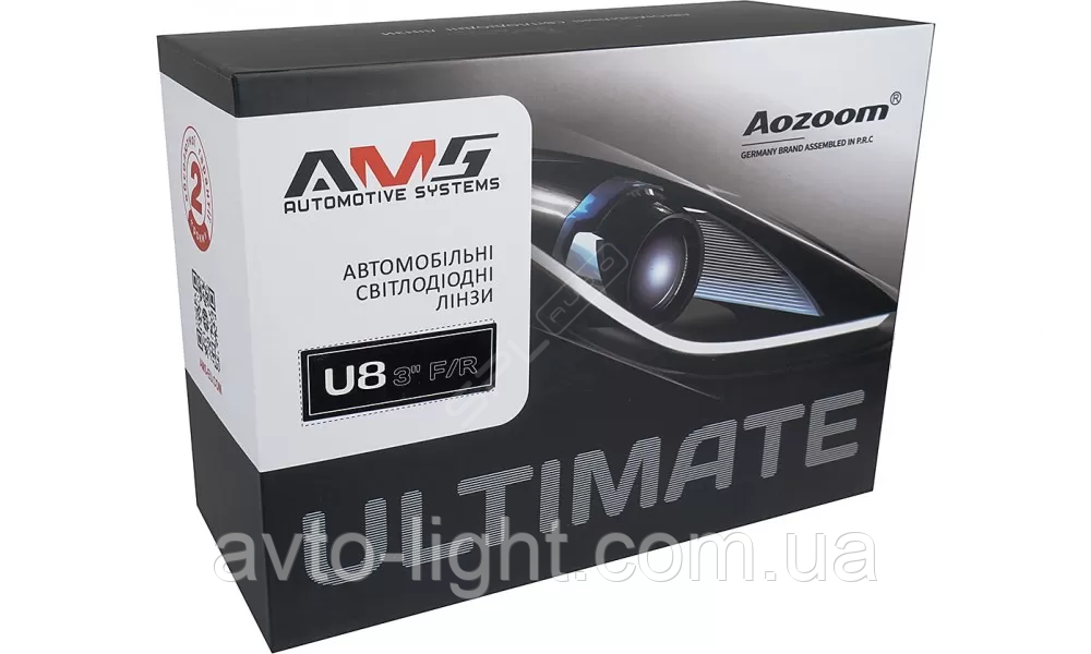 Автомобільні лінзи світлодіодні AMS ULTIMATE U8 3.0F