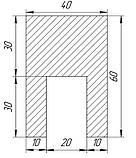 Профіль П-обр. 30х60x1000мм пінопластовий ПСБ-35., фото 3