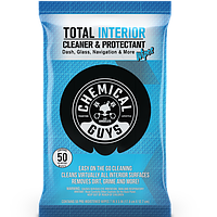 Салфетки Chemical Guys Total Interior Cleaner & Protectant Car Cleaning Wipes, (50 шт.)