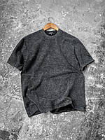 Мужская базовая футболка (черная) k183_f молодежная спортивная футболка для парней