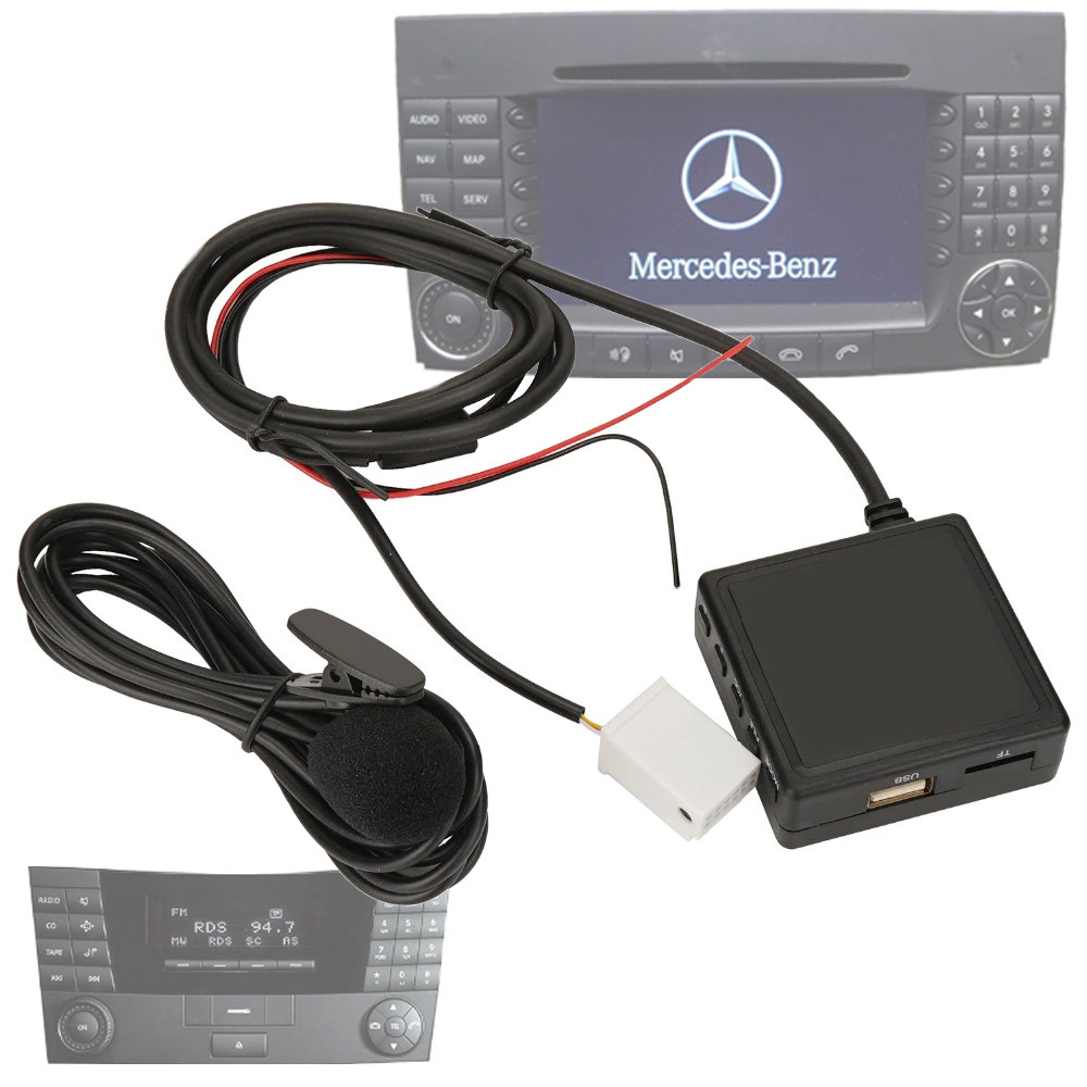 Bluetooth USB AUX гучний зв'язок для Mercedes-Benz W906 W639 W169 W203 W221 W164 [12pin / BT v.5.0]