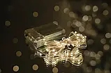 Світлодіодна гірлянда нитка 5м 50led на батарейках теплий-білий Warm white, фото 4