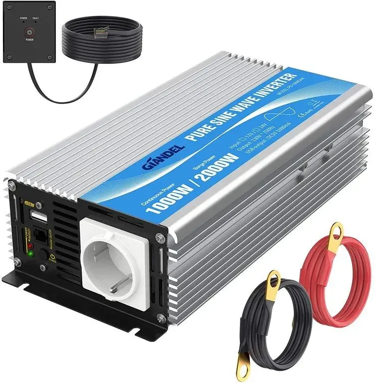 Інвертор GIANDEL Німеччина (Germany) (Інвертор чистої синусоїди від 12 V до 230 V, 1000 W)