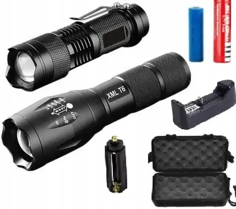 Ліхтарик тактичний військовий Power Style 2X CREE XM-L T6 + Q5 ZOOM ПОЛЬЩА!