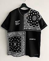 Мужская стильная футболка (черная) f249bnd молодежная красивая футболка для парней