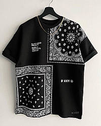 Чоловіча стильна футболка (чорна) f249bnd молодіжна красива футболка для хлопців