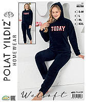 Піжама жіноча з капюшоном "TODAY". Розміри S-M, L, XL, XXL.