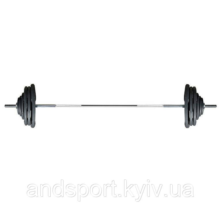 Штанга фіксована пряма прогумована Zelart Rubber Coated Barbell TA-2685-20 довжина-95см 20кг Код TA-2685-20