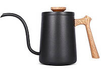 Чайник для кофе с длинным носиком 600 мл Drip Kettle Binco Черный