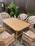 Набір 6крісел Звичайних з подушками +стіл 150*90, фото 6