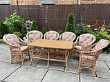 Набір 6крісел Звичайних з подушками +стіл 150*90, фото 2