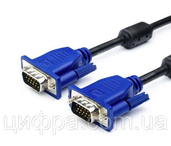 Кабель монітора Atcom 3м 15M-15M w/ferit, фото 1