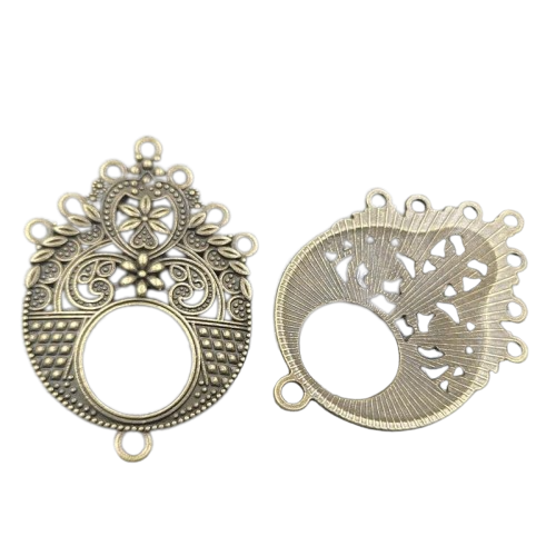 Конектор Finding Підвіска кулон крапля Антична бронза 42 мм x 27 мм