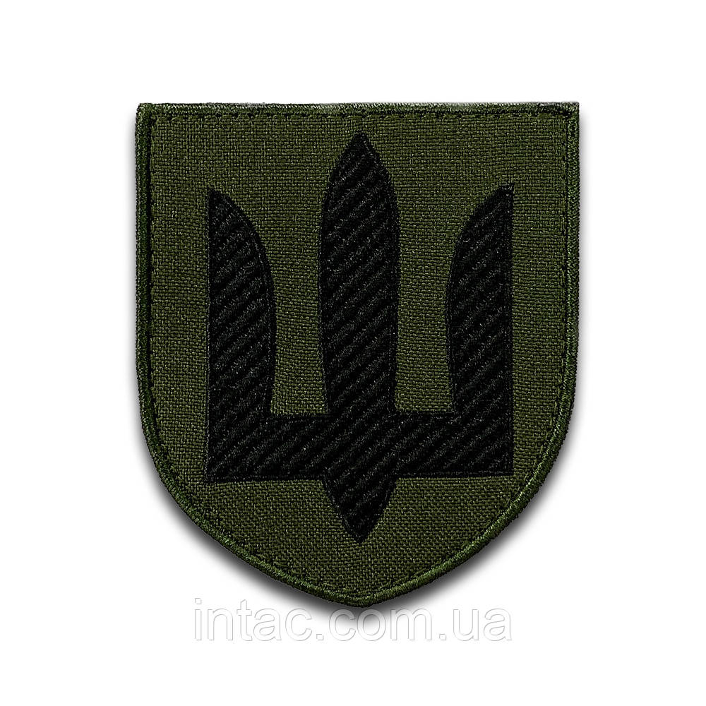 Шеврон Інженерних військ та Військ зв'язку ЗСУ на липучці (олива). Розмыр: 6х8см