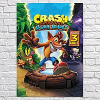 Плакат "Крэш Бандикут, Crash Bandicoot", 60×43см