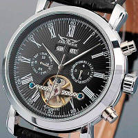 Мужские наручные часы Jaragar Silver Star, Оригинальные классические мужские наручные часы