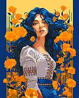 Картина за номерами Український сюжет. Дівчина українка 40*50 см Орігамі LW 30040