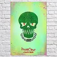 Плакат "Отряд Самоубийц, Убийца Крок, Suicide Squad, Killer Croc", 89×60см