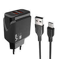 СЗУ Veron VR-C12C (Type C) 2 USB 2.4A Black