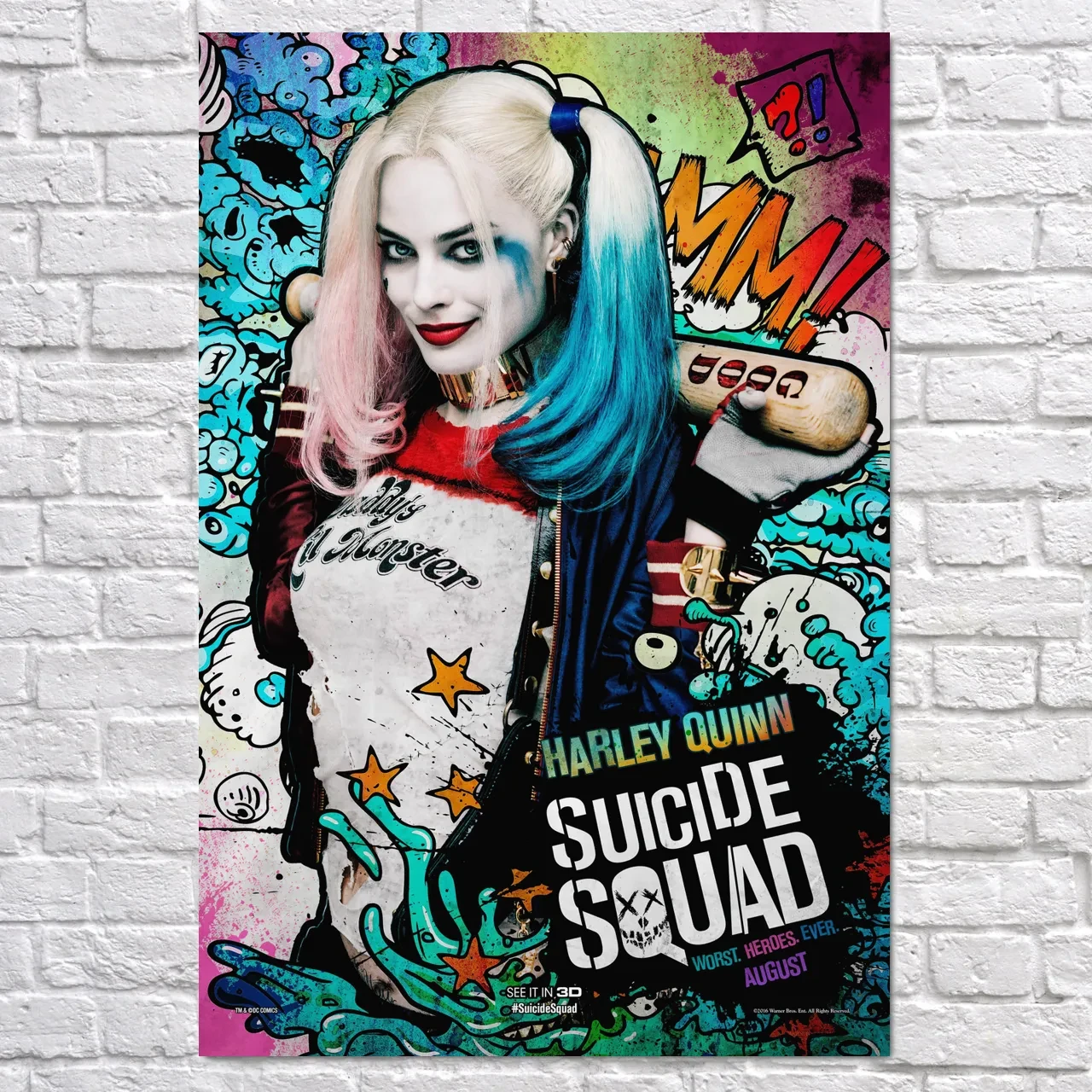 Плакат "Загін самогубців, Гарлі Квінн, Suicide Squad, Harley Quinn", 60×40см