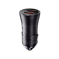 АЗУ Car Charger | 60W | 2U Baseus (CGJM0000) Golden Contactor Max Dark Gray