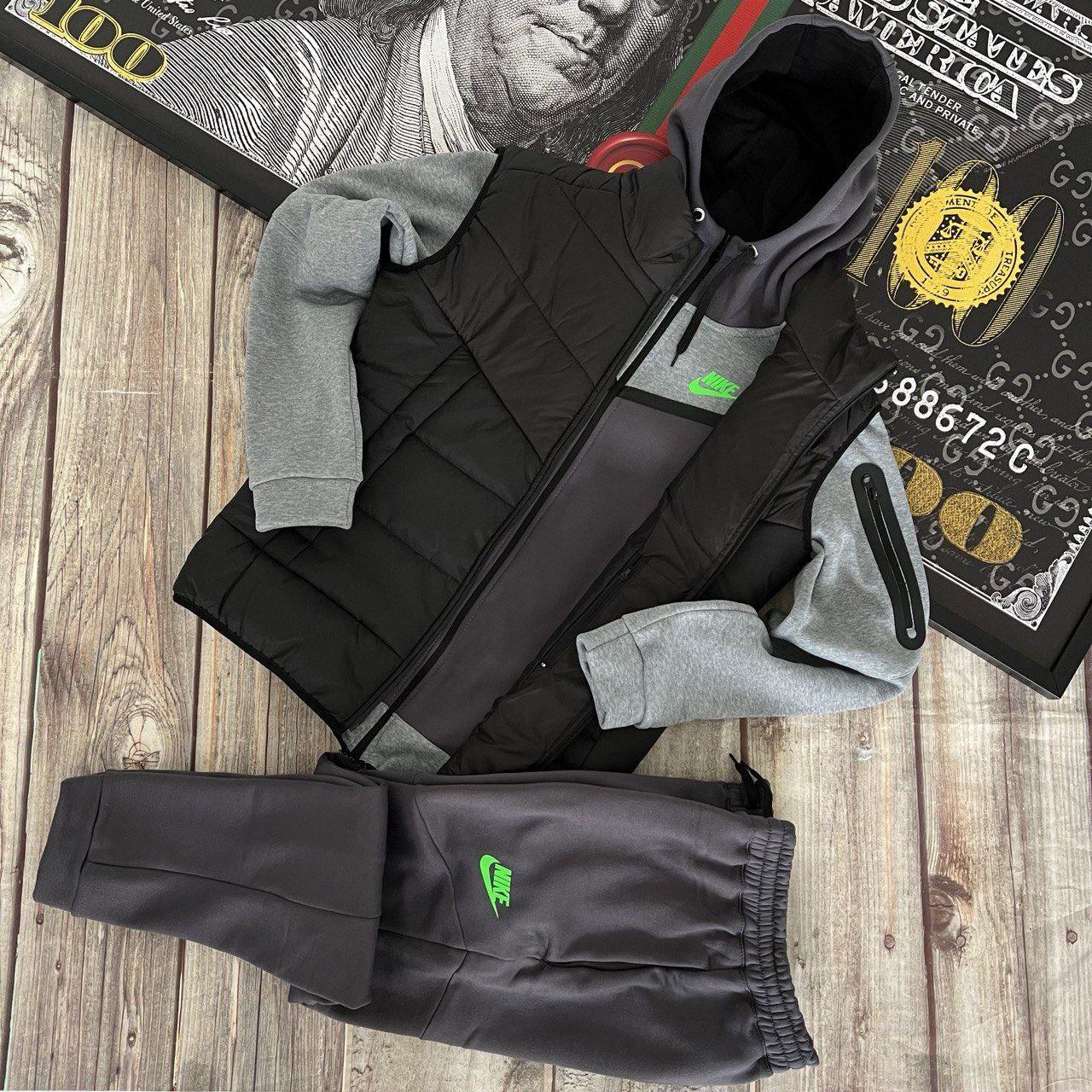 Спортивный костюм мужской зимний Nike Tech Fleece осень-зима теплый на ...