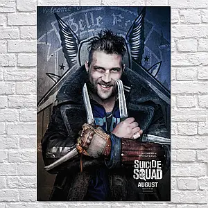 Плакат "Загін самогубців, Капітан Бумеранг, Suicide Squad, Captain Boomerang", 60×41см