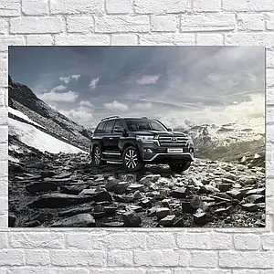 Плакат "Тойота Ленд Крузер 200, Toyota Land Cruiser 200", 43×60см